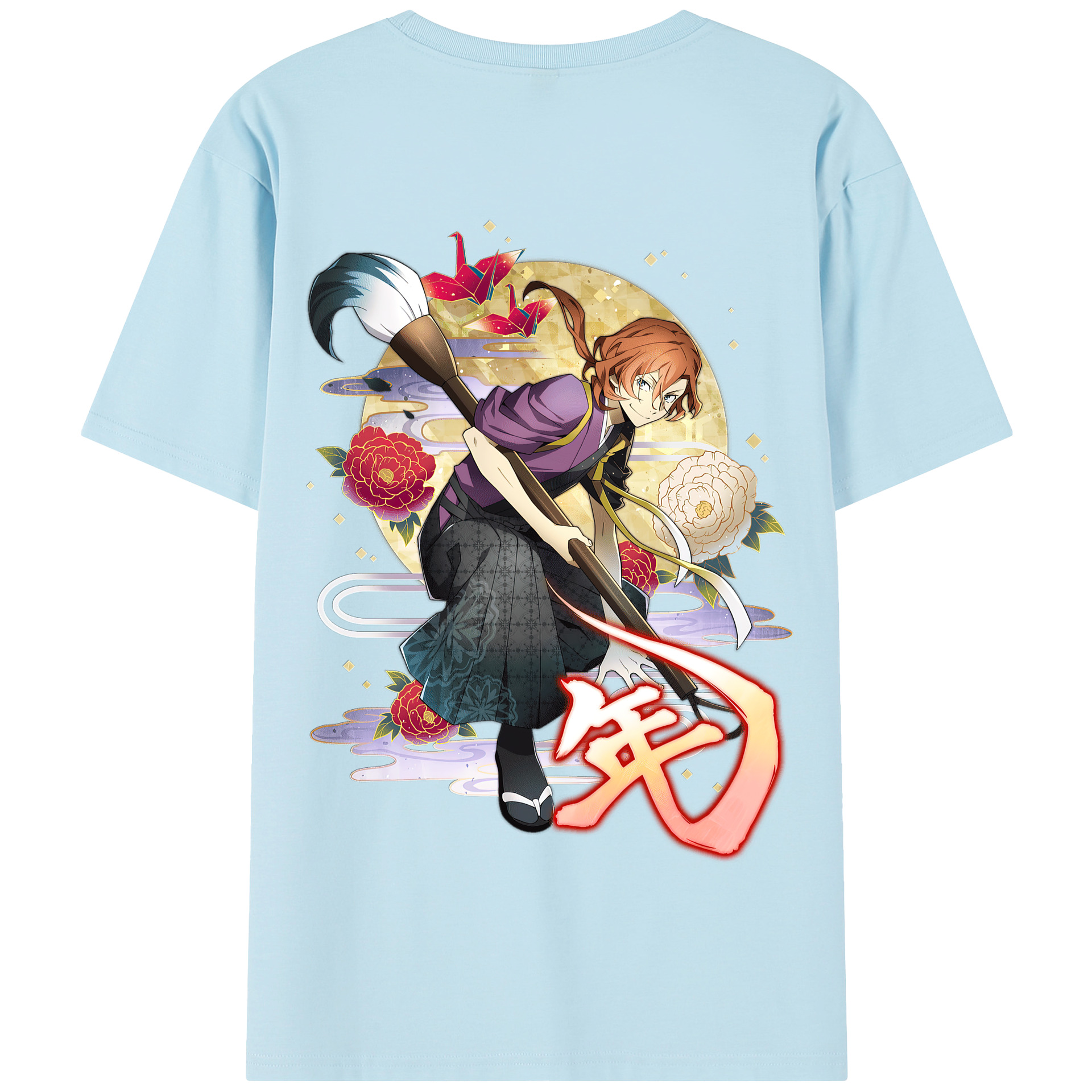 （画像用） 文豪ストレイドッグス Bungo Stray Dogs 綿100％半袖Tシャツ（背面プリント）